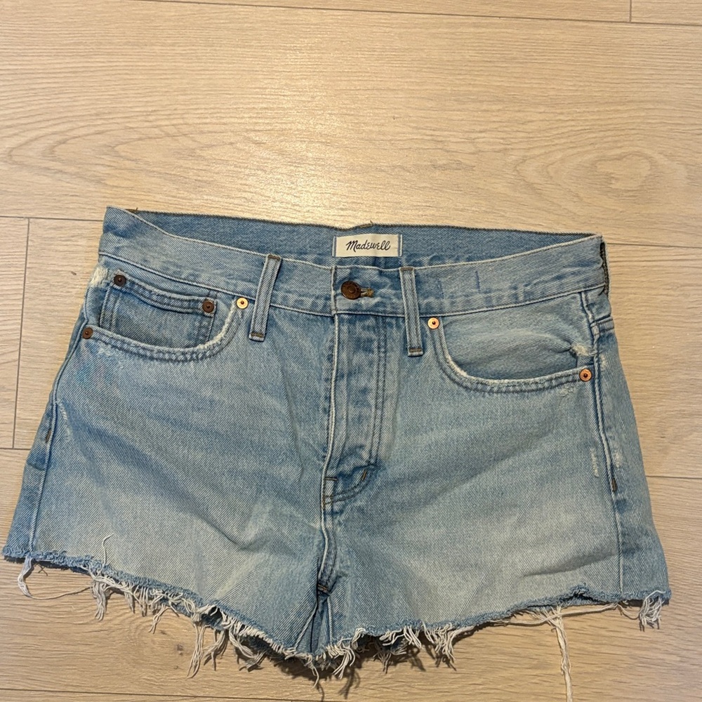 Madewell Women's Faded Blue Jean Shorts